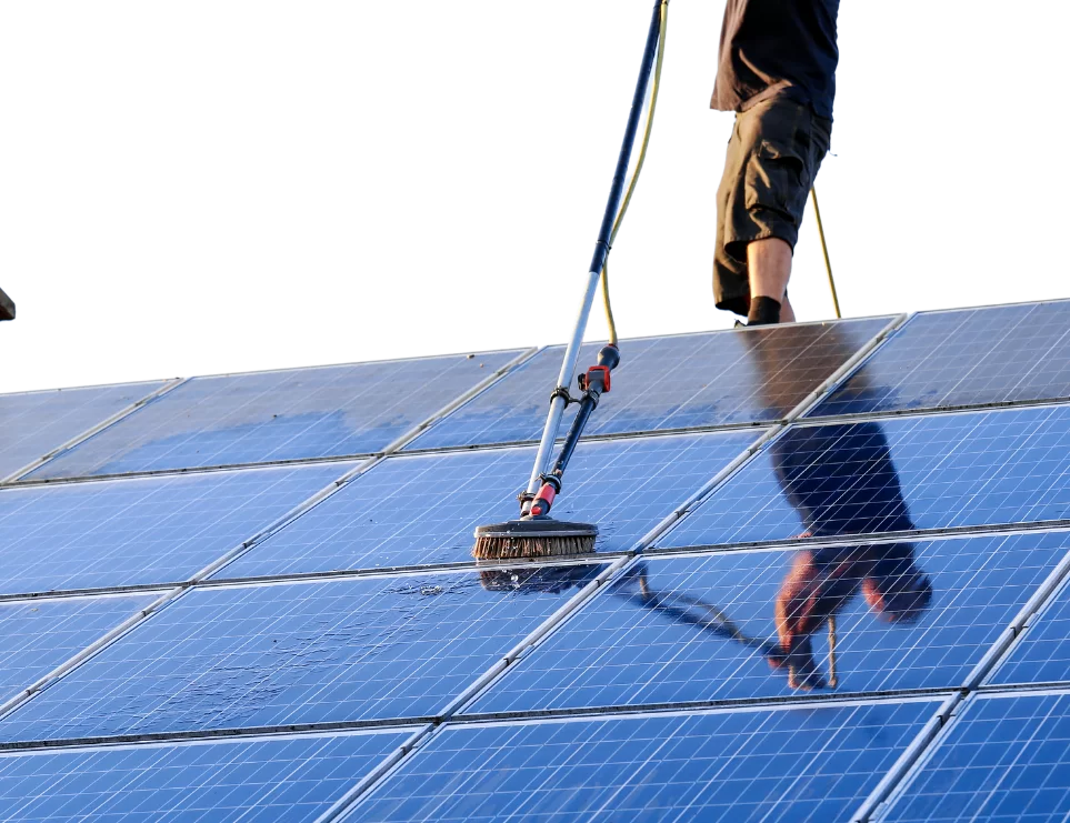 Clean solar panels maintained by Window Wizards LLC