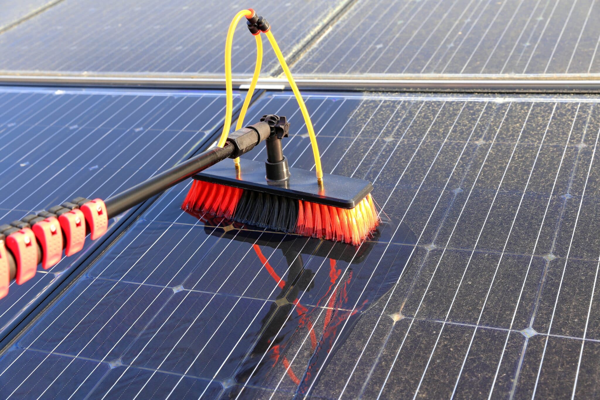 Window Wizards LLC cleaning residential solar panels safely